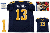 Kurt Warner Signed Jersey - Beckett Authentic - Navy